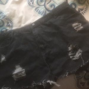 ripped jean shorts